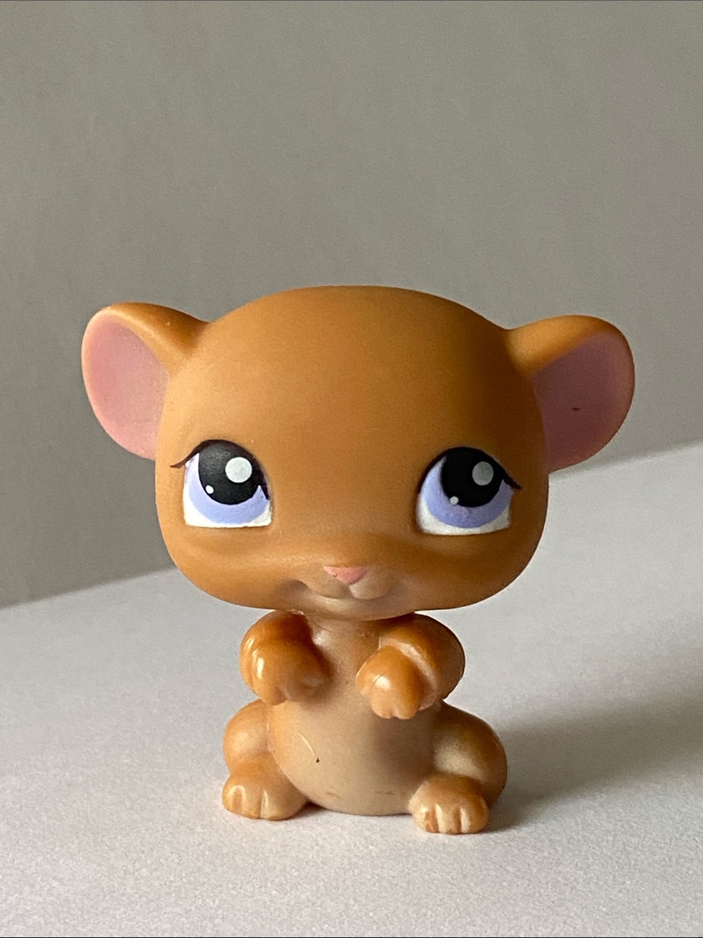 Littlest Pet Shop LPS Brown Mouse with Purple Eyes Hasbro 2006
